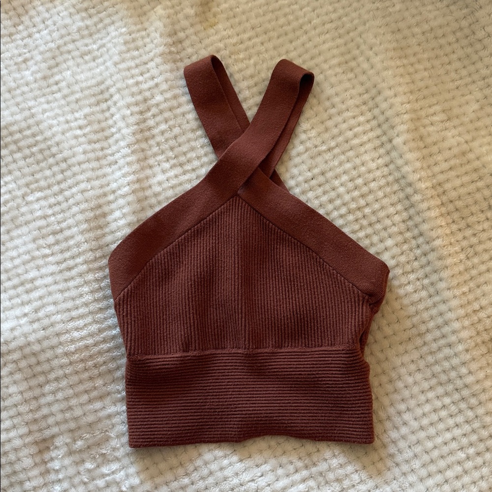 Abercrombie & Fitch Brown Crop Top